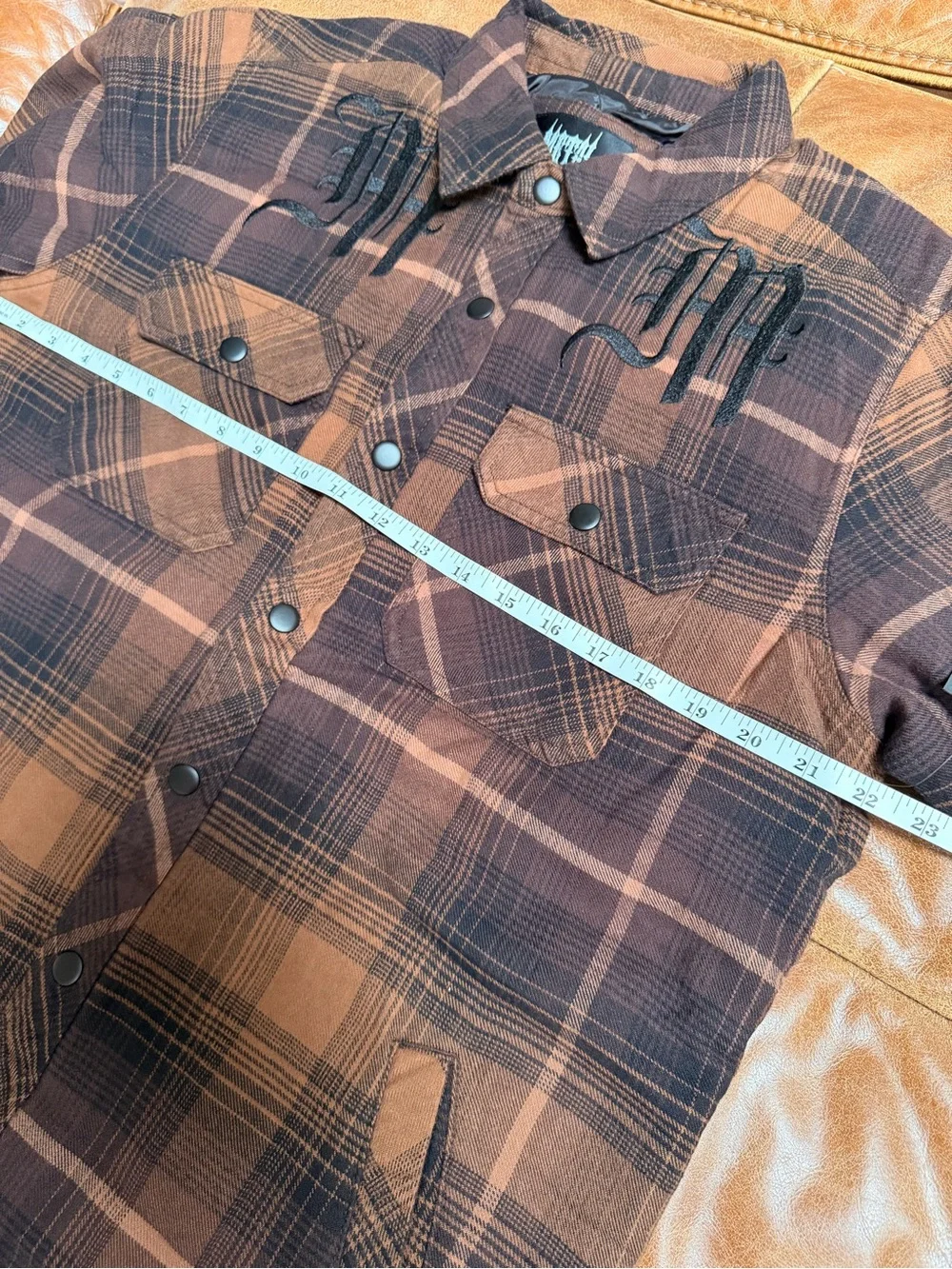 Metal Mulisha Wartime Flannel Shacket Men’s S NWT Lined Plaid Snap Shirt Jacket